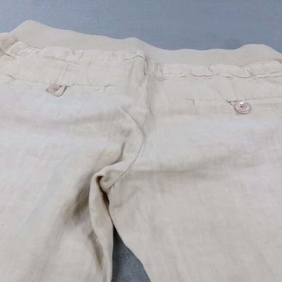 Guess Linen Blend Jogger Pants Women S Beige Casual Elastic Waist NWT Read - Picture 9 of 15